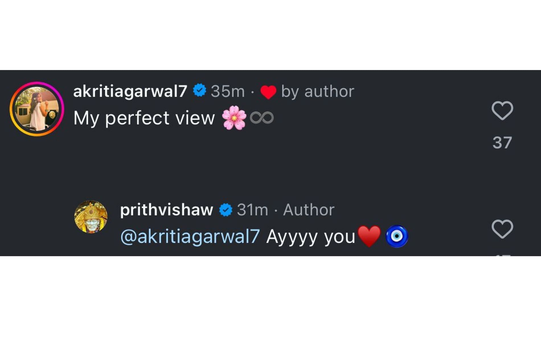 Screenshot of Akriti Agarwal's comment.